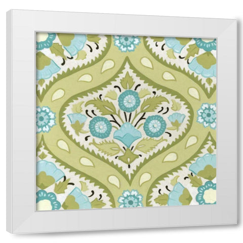 Cottage Patterns V White Modern Wood Framed Art Print by Vess, June Erica