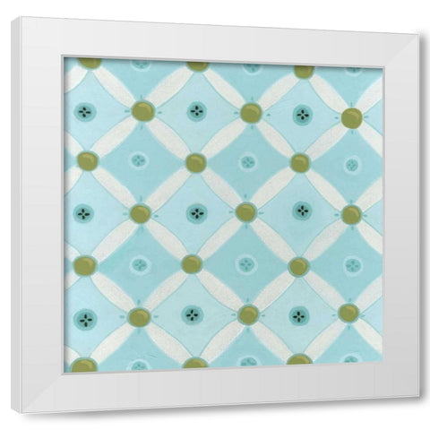 Cottage Patterns VIII White Modern Wood Framed Art Print by Vess, June Erica