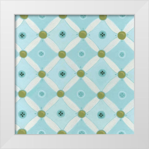 Cottage Patterns VIII White Modern Wood Framed Art Print by Vess, June Erica