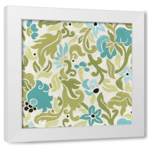 Cottage Patterns IX White Modern Wood Framed Art Print by Vess, June Erica