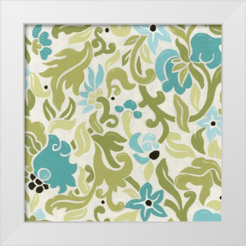 Cottage Patterns IX White Modern Wood Framed Art Print by Vess, June Erica