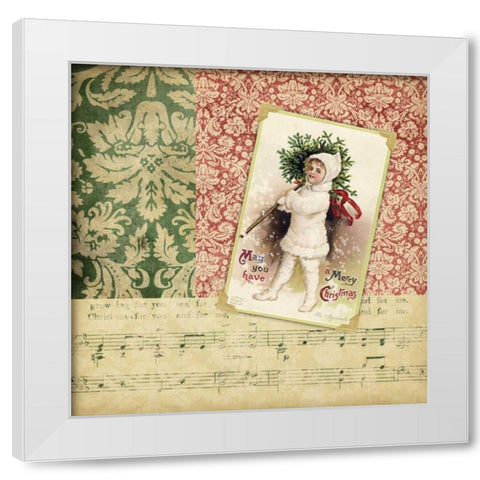 Victorian Christmas I White Modern Wood Framed Art Print by Vision Studio