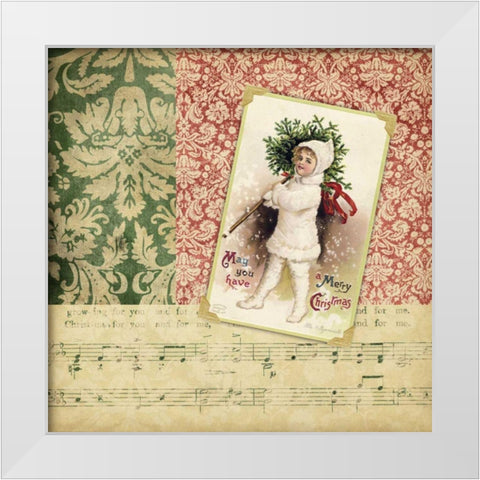 Victorian Christmas I White Modern Wood Framed Art Print by Vision Studio