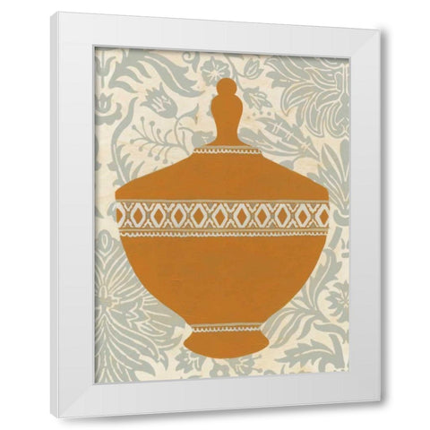 Pottery Patterns I White Modern Wood Framed Art Print by Vess, June Erica