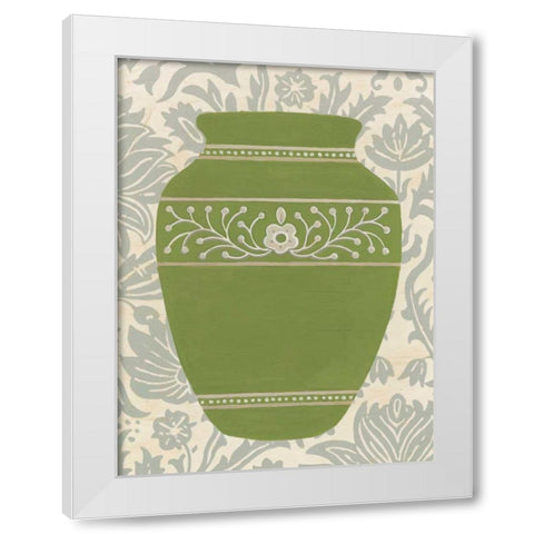 Pottery Patterns III White Modern Wood Framed Art Print by Vess, June Erica