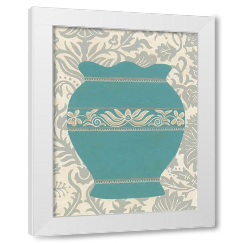 Pottery Patterns IV White Modern Wood Framed Art Print by Vess, June Erica