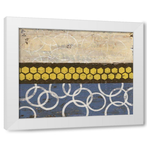 Honey Comb Abstract I White Modern Wood Framed Art Print by Avondet, Natalie