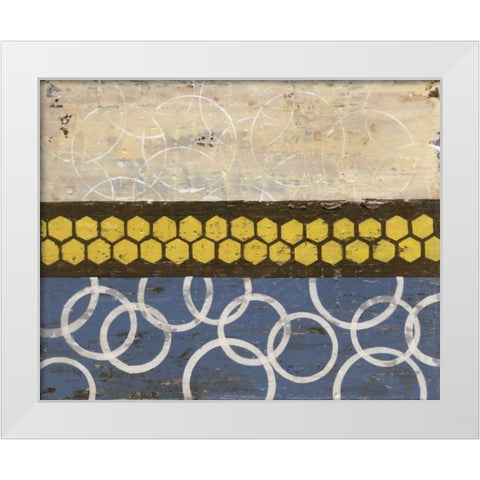 Honey Comb Abstract I White Modern Wood Framed Art Print by Avondet, Natalie