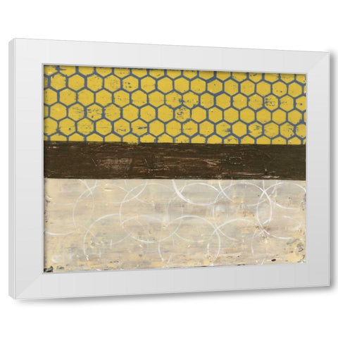 Honey Comb Abstract II White Modern Wood Framed Art Print by Avondet, Natalie