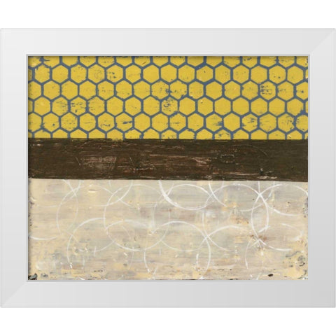 Honey Comb Abstract II White Modern Wood Framed Art Print by Avondet, Natalie