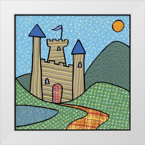 Calico Kingdom I White Modern Wood Framed Art Print by Swinford, Charles