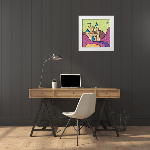Calico Kingdom III White Modern Wood Framed Art Print by Swinford, Charles