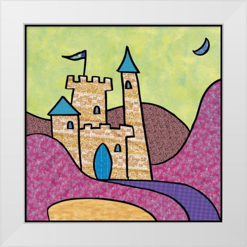 Calico Kingdom III White Modern Wood Framed Art Print by Swinford, Charles