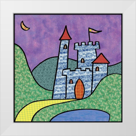 Calico Kingdom IV White Modern Wood Framed Art Print by Swinford, Charles