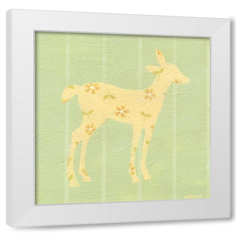 Cottage Cuties I White Modern Wood Framed Art Print by Vess, June Erica
