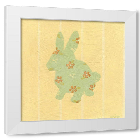 Cottage Cuties II White Modern Wood Framed Art Print by Vess, June Erica