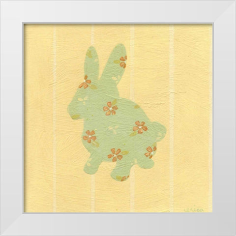Cottage Cuties II White Modern Wood Framed Art Print by Vess, June Erica