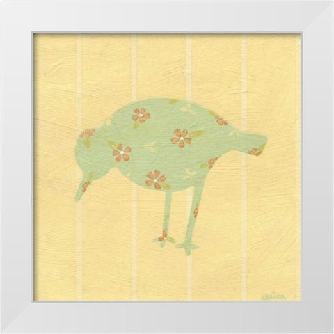 Cottage Cuties III White Modern Wood Framed Art Print by Vess, June Erica
