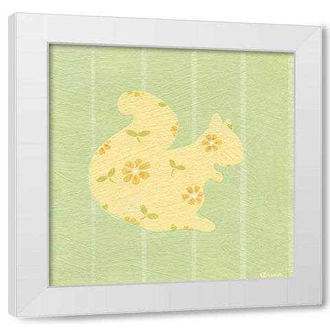 Cottage Cuties IV White Modern Wood Framed Art Print by Vess, June Erica