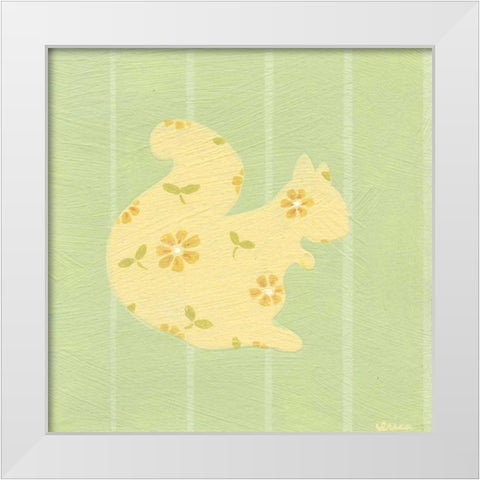 Cottage Cuties IV White Modern Wood Framed Art Print by Vess, June Erica