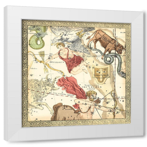 Zodiac Chart II White Modern Wood Framed Art Print by Vision Studio