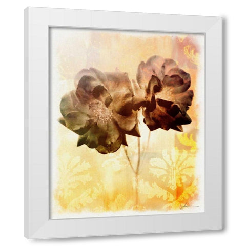 Brocade Garden I White Modern Wood Framed Art Print by Burghardt, James
