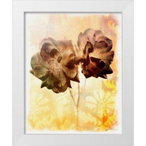Brocade Garden I White Modern Wood Framed Art Print by Burghardt, James