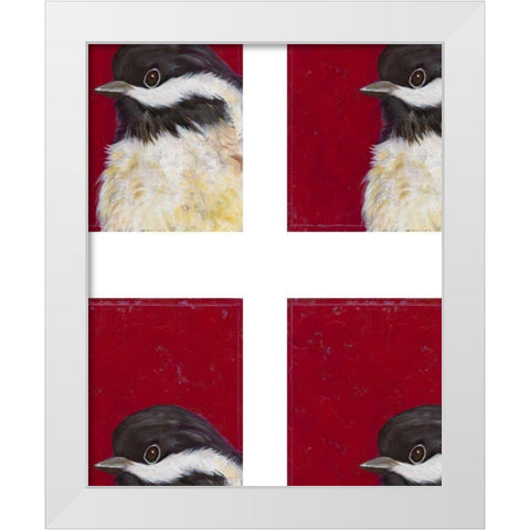 Small Aviary II White Modern Wood Framed Art Print by Zarris, Chariklia