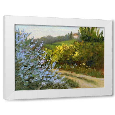 Rosemary by the Road White Modern Wood Framed Art Print by Weber, Mary Jean