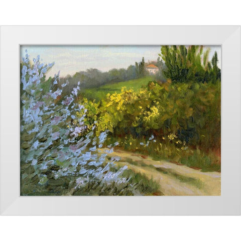 Rosemary by the Road White Modern Wood Framed Art Print by Weber, Mary Jean