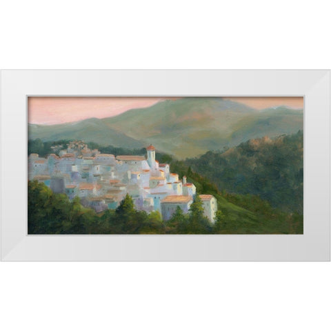 Spanish Village White Modern Wood Framed Art Print by Weber|Mary Jean