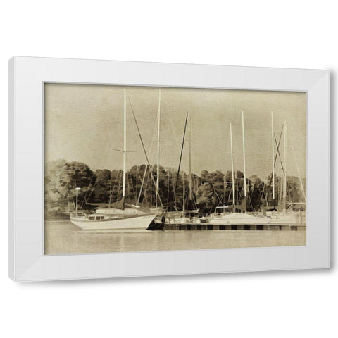 Waiting to Sail II White Modern Wood Framed Art Print by Head, Danny
