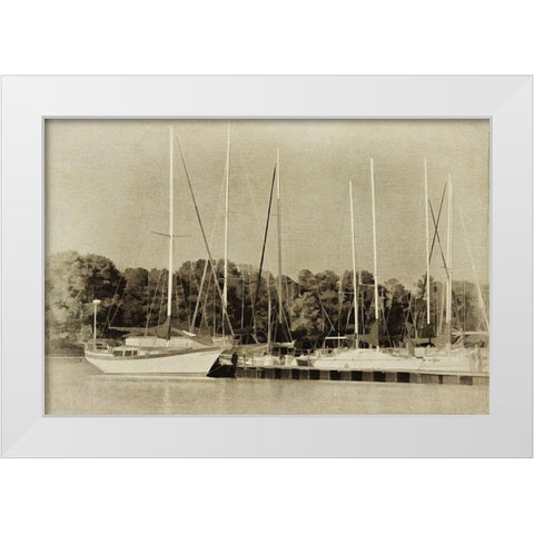 Waiting to Sail II White Modern Wood Framed Art Print by Head, Danny
