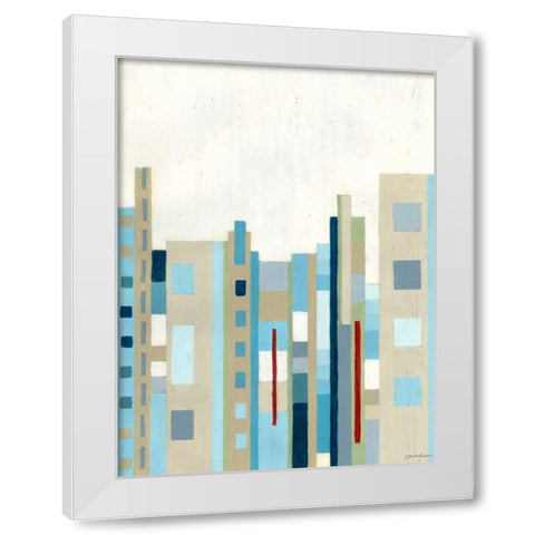 Broadway Horizon II White Modern Wood Framed Art Print by Lam, Vanna