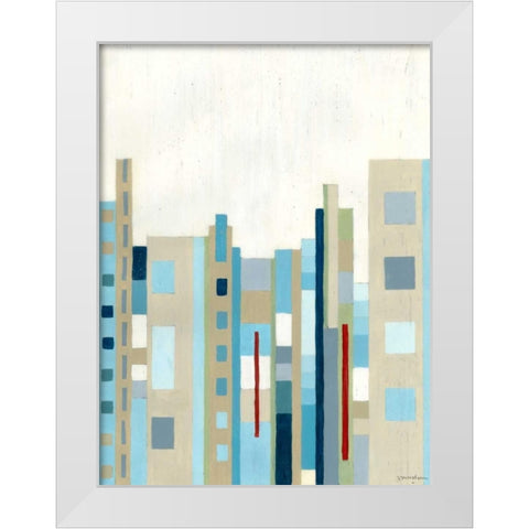 Broadway Horizon II White Modern Wood Framed Art Print by Lam, Vanna