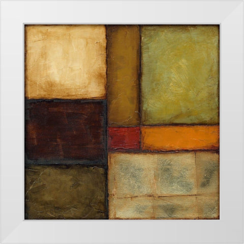 Autumnal Impressions IV White Modern Wood Framed Art Print by Goldberger, Jennifer