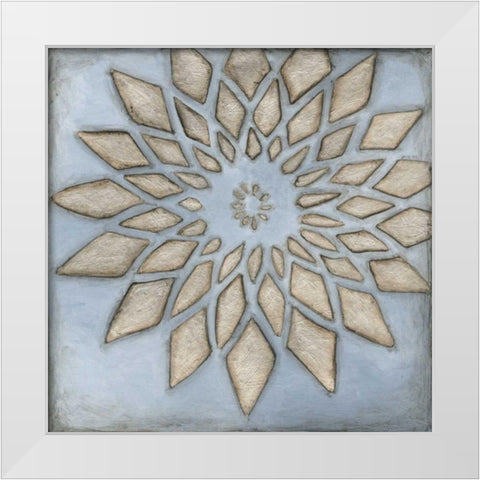Silver Filigree I White Modern Wood Framed Art Print by Meagher, Megan