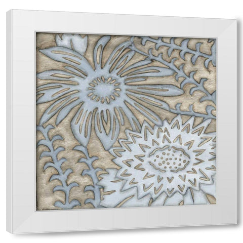 Silver Filigree III White Modern Wood Framed Art Print by Meagher, Megan