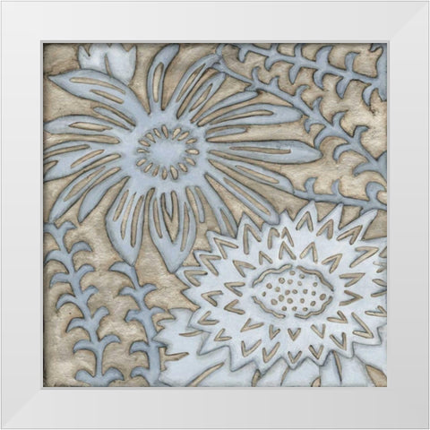 Silver Filigree III White Modern Wood Framed Art Print by Meagher, Megan