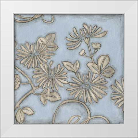 Silver Filigree IV White Modern Wood Framed Art Print by Meagher, Megan