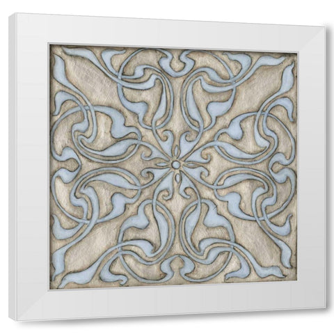 Silver Filigree V White Modern Wood Framed Art Print by Meagher, Megan