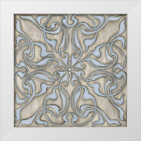 Silver Filigree V White Modern Wood Framed Art Print by Meagher, Megan