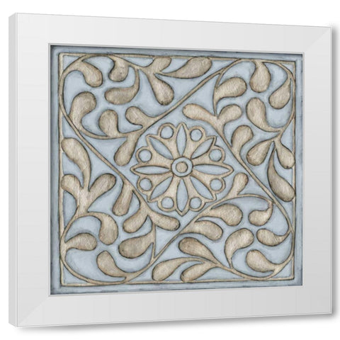 Silver Filigree VII White Modern Wood Framed Art Print by Meagher, Megan