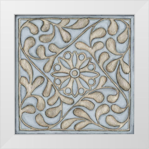 Silver Filigree VII White Modern Wood Framed Art Print by Meagher, Megan