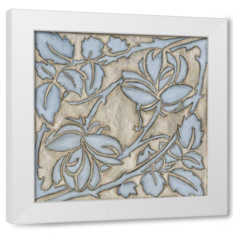 Silver Filigree IX White Modern Wood Framed Art Print by Meagher, Megan