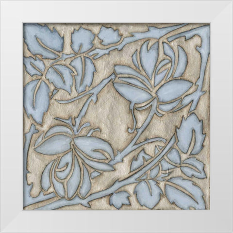 Silver Filigree IX White Modern Wood Framed Art Print by Meagher, Megan