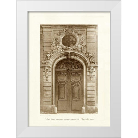 Ornamental Door I White Modern Wood Framed Art Print by Lambert, Marcel