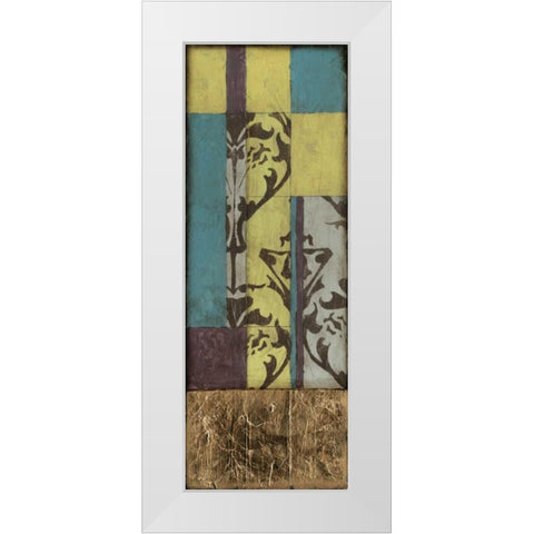 Jeweled Transom V White Modern Wood Framed Art Print by Goldberger, Jennifer