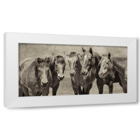 Meeting of the Minds White Modern Wood Framed Art Print by PHBurchett