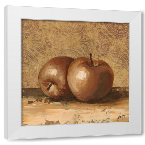 Fruit Duet I White Modern Wood Framed Art Print by Harper, Ethan